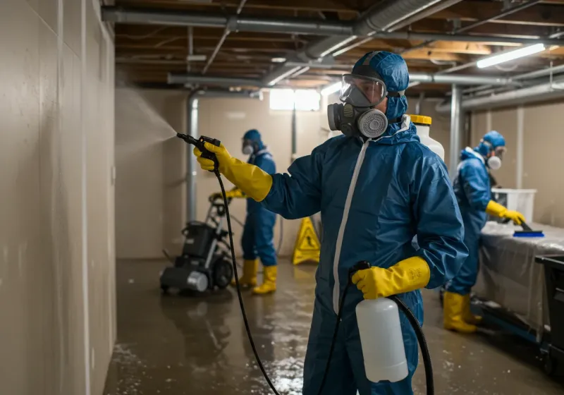 Basement Sanitization and Antimicrobial Treatment process in Burke County, NC